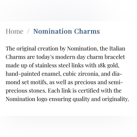 Nomination Bracelet Charms From Italy Authentic - Picture 5 of 6
